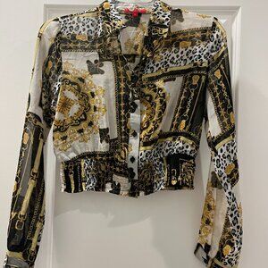 Guess Gold, Black & White Short Top Size Small